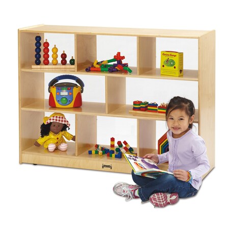 Jonti-Craft Super-Sized Single Mobile Storage Unit, See-Thru Back 2691JCPL